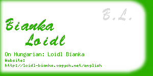 bianka loidl business card
